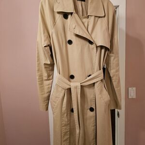 Quince Comfort Stretch Classic  Double-Breasted Trench Coat